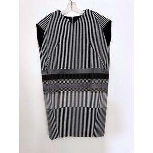 Wingate Germany Tweed Dress Structured Striped Shift Lagenlook Mod Architectural